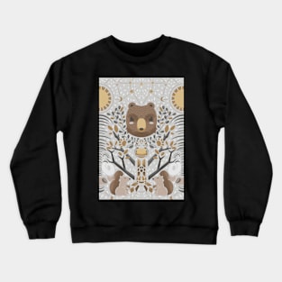 bear  and giraffe pattern Crewneck Sweatshirt